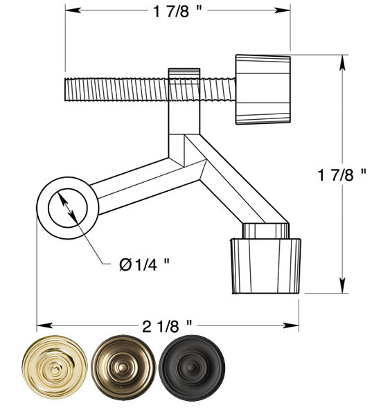 ##Antique Hardware## 2 Inch Hinge Pin Door Stop