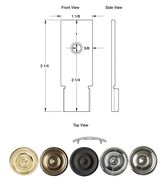 ##Antique Hardware## Solid Brass Back Plate