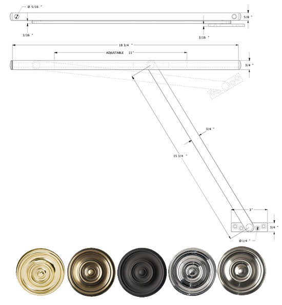 ##Antique Hardware## Overhead Door Holder, Solid Brass Overhead Door Holder