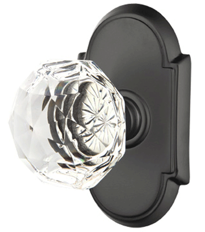 ##Antique Hardware## Diamond Crystal Door Knob Set With # 8 Rosette (Several Finish Options)