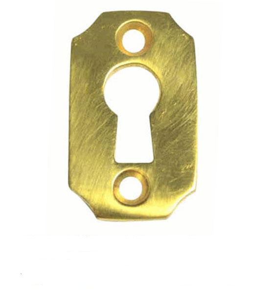 ##Antique Hardware## 1 1/2 Inch Solid Brass Small Escutcheon Keyhole Plate