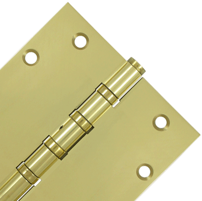 ##Antique Hardware## 5 Inch X 5 Inch Solid Brass Non-Removable Pin Square Hinge