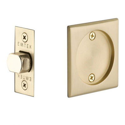 ##Antique Hardware## Square Solid Brass Pocket Door Tubular Passage Set (Several Finish Options)