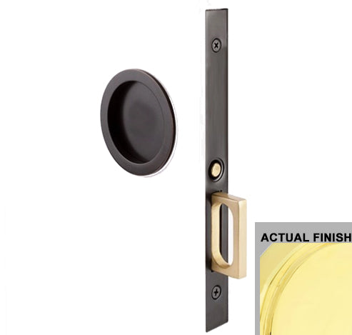 ##Antique Hardware## Emtek Round Brass Mortise Pocket Door (Several Finishes Available)