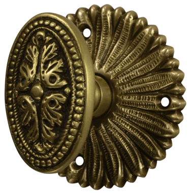 Antique Hardware French Provincial Rosette Door Set with Avalon Oval Door Knobs (Several Finishes Available) Door Knobs & Handles