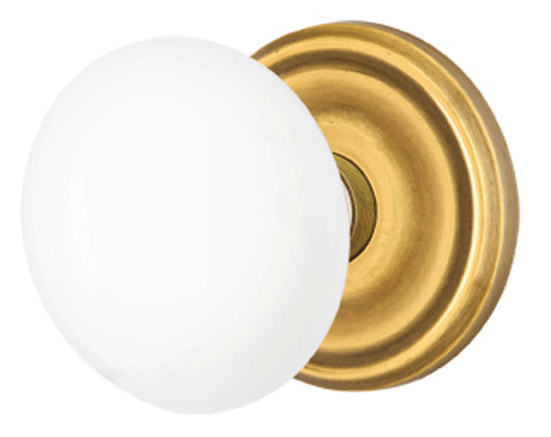 Antique Hardware Emtek Ice White Porcelain Door Knob Set With Regular Rosette (Several Finishes Available) EMTEK DOOR KNOB