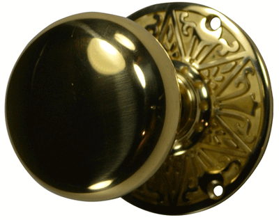 ##Antique Hardware## Lancaster Door Set With Round Brass Knob (Several Finishes Available)