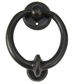 Antique Hardware Emtek 86060 4" Height Bronze Door Knocker and Ring Pull Flat Black ring door knocker