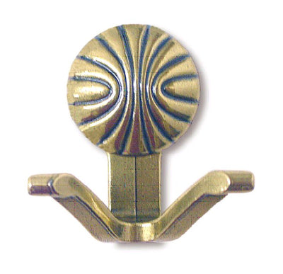 ##Antique Hardware## Dual Coat Hook: Shell Shape