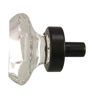 Antique Hardware 1 Inch Crystal Clear Octagon Old Town Cabinet and Furniture Knob ANTIQUE CABINET HARDWARE