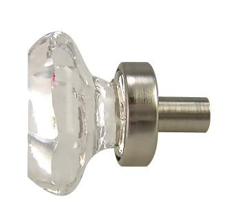 Antique Hardware 1 Inch Crystal Clear Octagon Old Town Cabinet and Furniture Knob ANTIQUE CABINET HARDWARE