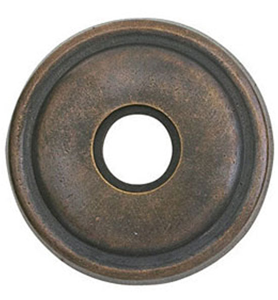 ##Antique Hardware## 2 5/8 Inch Solid Brass Lost Wax Doorbell Button with Round Rosette