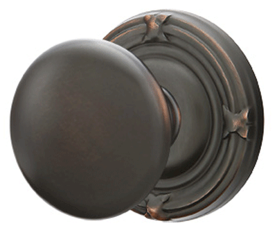 Antique Hardware 2 1/4 Inch Solid Brass Providence Door Knob Set With Ribbon & Reed Rosette (Several Finish Options) EMTEK DOOR KNOB