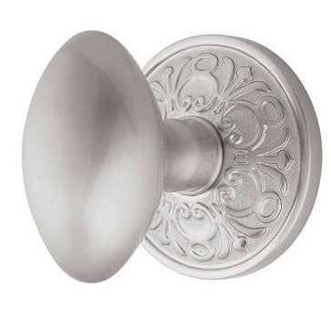 ##Antique Hardware## Solid Brass Egg Door Knob Set With Lancaster Rosette (Several Finish Options)