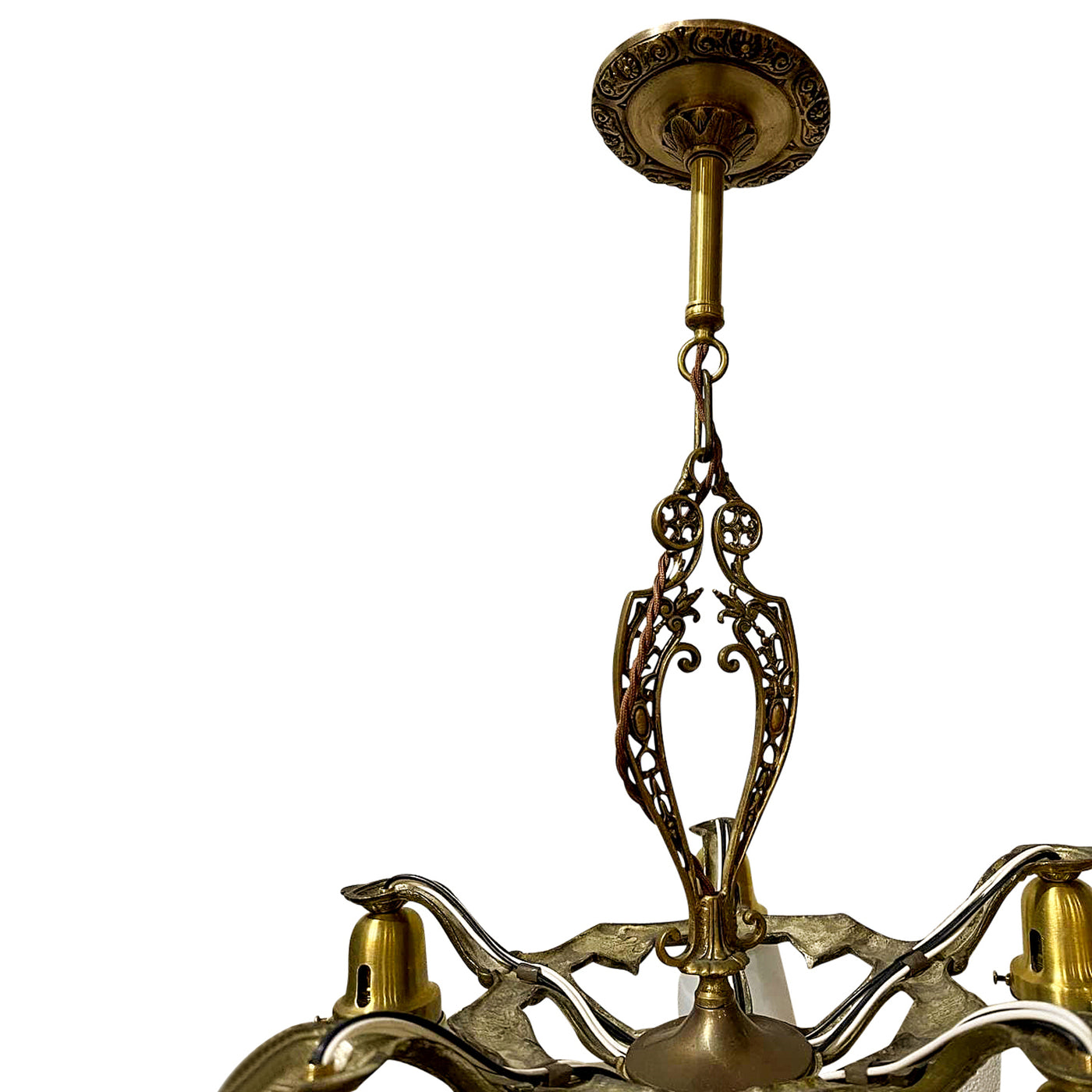 ##Antique Hardware## 26 Inch Theatre Style 5-Light Antique Chandelier