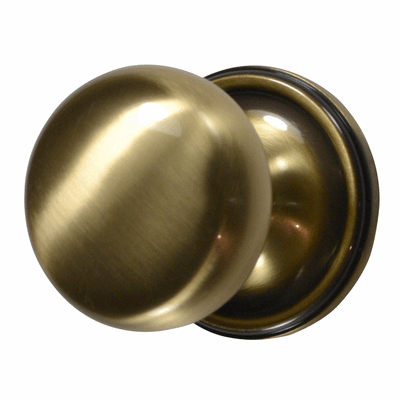 ##Antique Hardware## Traditional Rosette Door Set with Round Brass Door Knobs (Several Finishes Available)