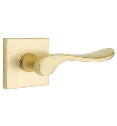 Antique Hardware Emtek Solid Brass Luzern Lever With Square Rosette (Several Finish Options) EMTEK LEVER DOOR KNOB