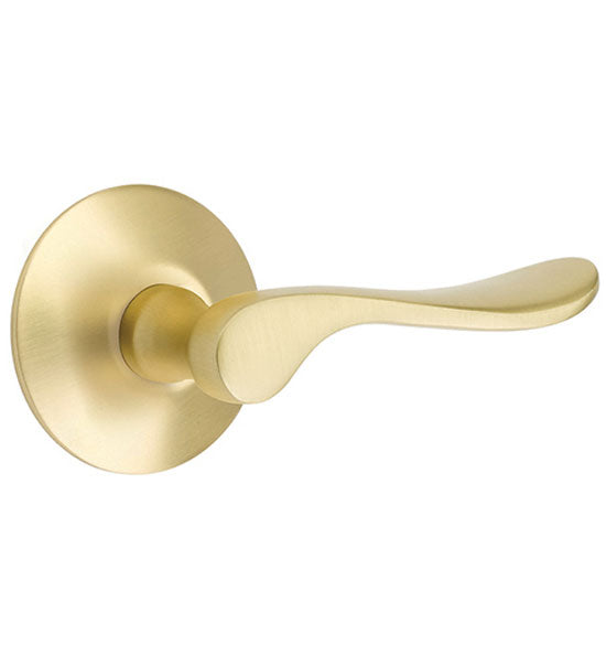 Antique Hardware Emtek Solid Brass Luzern Lever With Modern Rosette (Several Finish Options) EMTEK LEVER DOOR KNOB