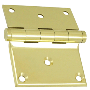 ##Antique Hardware## 3 x 3 1/2 Inch Solid Brass Half Surface Hinge