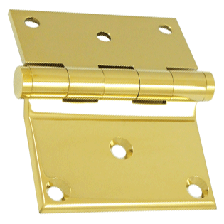 ##Antique Hardware## 3 x 3 1/2 Inch Solid Brass Half Surface Hinge