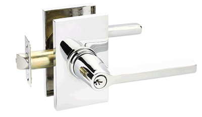 Antique Hardware Emtek Solid Brass Helios Key In Door Lever with Modern Rectangular Rosette EMTEK LEVER DOOR KNOB