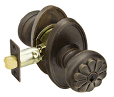 ##Antique Hardware## Emtek Solid Brass Petal Key In Door Knob with #13 Rosette (Several Finish Options)