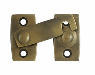 ##Antique Hardware## 1 3/8 Inch Solid Brass Shutter Bar Door Latch