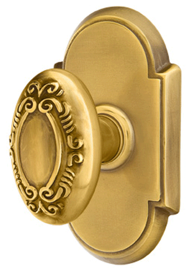 ##Antique Hardware## Solid Brass Victoria Door Knob Set With # 8 Rosette (Several Finish Options)