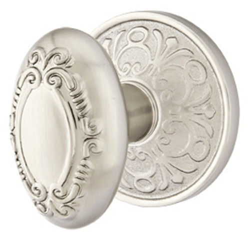 ##Antique Hardware## Solid Brass Victorian Door Knob Set With Lancaster Rosette (Several Finish Options)