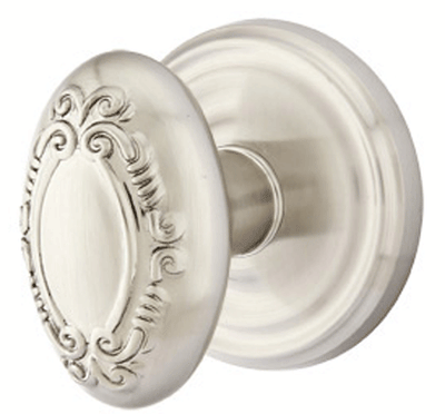 ##Antique Hardware## Solid Brass Victoria Door Knob Set With Regular Rosette (Several Finish Options)