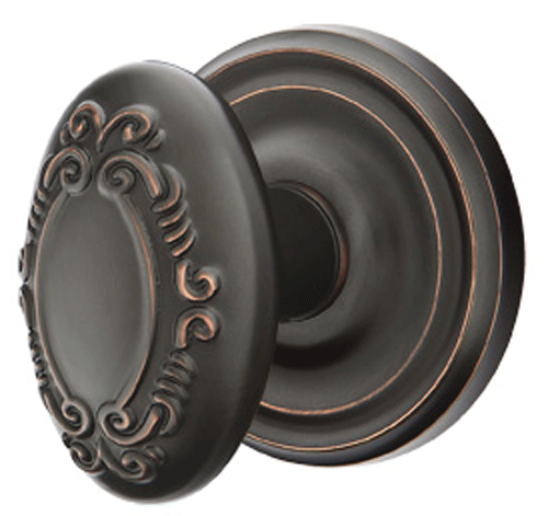 ##Antique Hardware## Solid Brass Victoria Door Knob Set With Regular Rosette (Several Finish Options)