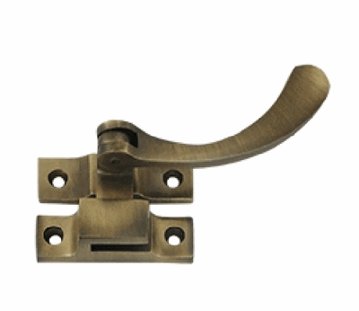 ##Antique Hardware## 4 1/2 Inch Solid Brass Window Lock Casement Fastener