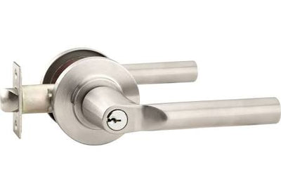 ##Antique Hardware## Stainless Steel Hanover Key In Door Lever with Disk Rosette