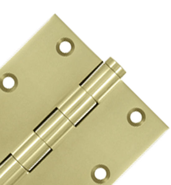 ##Antique Hardware## 3 1/2 X 3 1/2 Inch Solid Brass Hinge Interchangeable Finials (Square Corner)